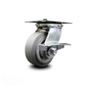 Service Caster 5 Inch Heavy Duty Thermoplastic Rubber Caster with Ball Bearing and Brake SCC SCC-35S520-TPRBF-SLB
